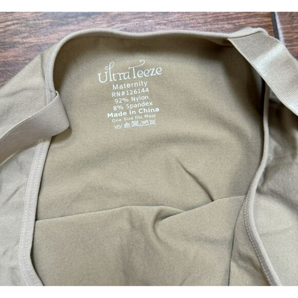 Ultra Teeze Maternity Beige Tan Tank Top One Size Lightweight Soft Stretchy - Picture 2 of 5